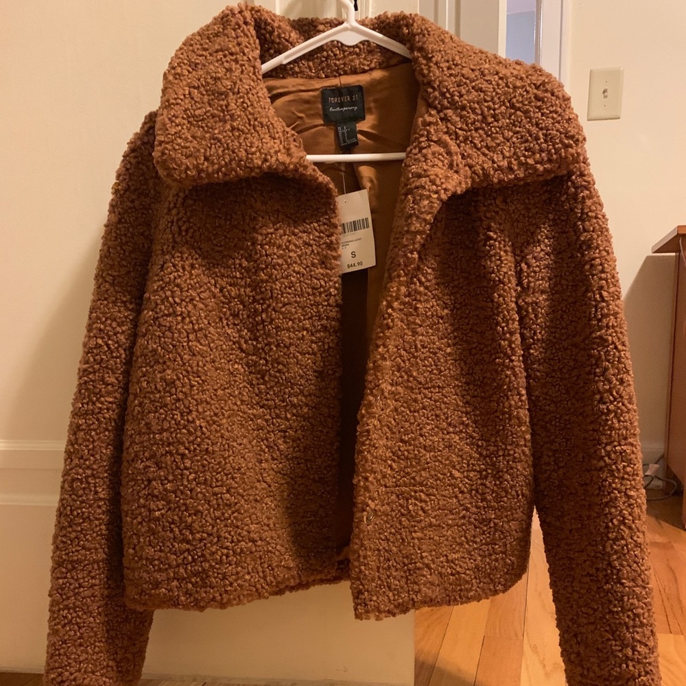 Forever 21 Collared teddy coat jacket